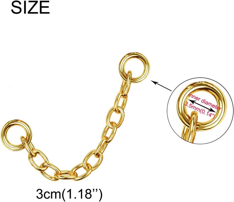 Goenjoy 14K Gold Plated Earrings Connector Chains Set for Women, Convertible Dangle Chain for Double Piercings 30mm - Image 4